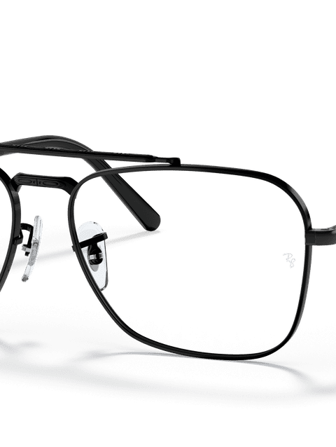 Ray-Ban Eyeglasses Unisex New Caravan Optics Prescription - Black Frame Clear Lenses 55-15 Polarized