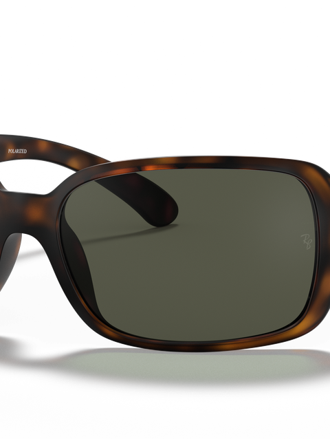 Ray-Ban Sunglasses Woman Rb4068 - Havana Frame Green Lenses 60-17 Polarized