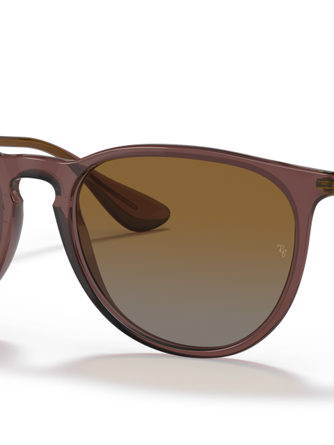 Ray-Ban Sunglasses Woman Erika Classic - Transparent Dark Brown Frame Brown Lenses 54-18 Polarized