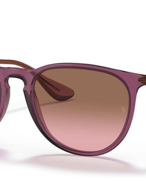 Ray-Ban Sunglasses Woman Erika Classic - Transparent Violet Frame Pink Lenses 54-18