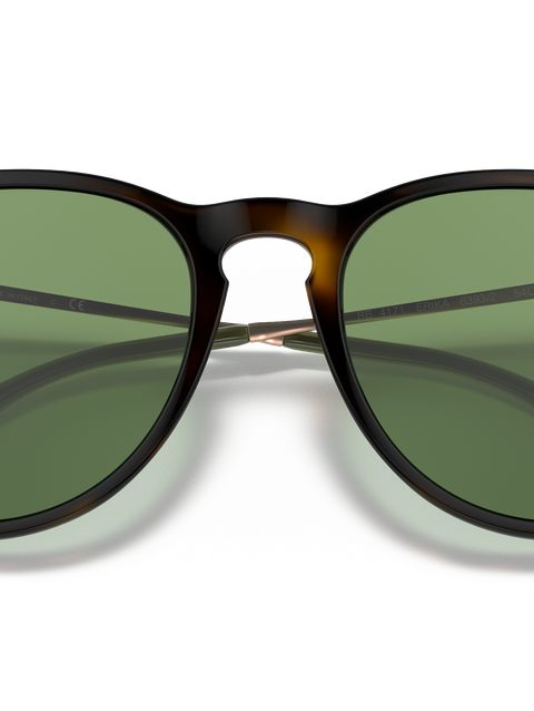 Ray-Ban Sunglasses Woman Erika Color Mix - Havana Frame Green Lenses 54-18