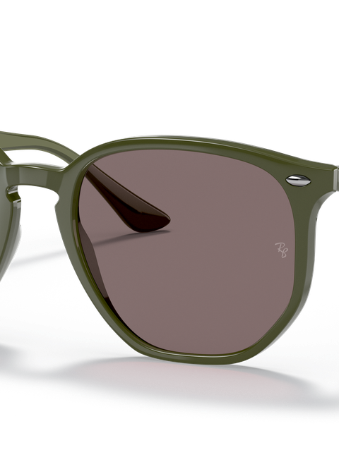 Ray-Ban Sunglasses Unisex Rb4306 - Military Green Frame Violet Lenses 54-19