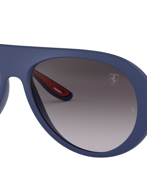 Ray-Ban Sunglasses Man Rb4310m Scuderia Ferrari Collection - Blue Frame Grey Lenses 58-16