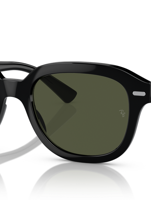 Ray-Ban Sunglasses Unisex Erik - Black Frame Green Lenses 51-20