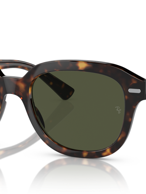 Ray-Ban Sunglasses Unisex Erik - Havana Frame Green Lenses 51-20