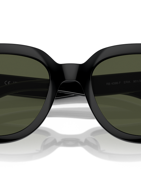 Ray-Ban Sunglasses Unisex Erik - Black Frame Green Lenses 53-20