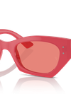 Ray-Ban Sunglasses Unisex Zena Bio-based - Red Cherry Frame Pink Lenses 52-22