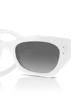 Ray-Ban Sunglasses Unisex Zena Bio-based - White Snow Frame Grey Lenses 52-22