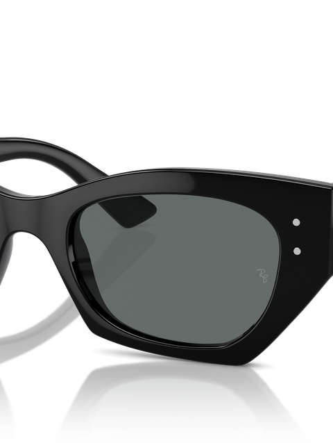 Ray-Ban Sunglasses Unisex Zena Bio-based - Black Frame Grey Lenses 49-22 Polarized