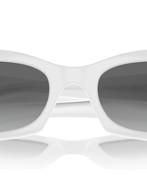 Ray-Ban Sunglasses Unisex Zena Bio-based - White Snow Frame Grey Lenses 49-22