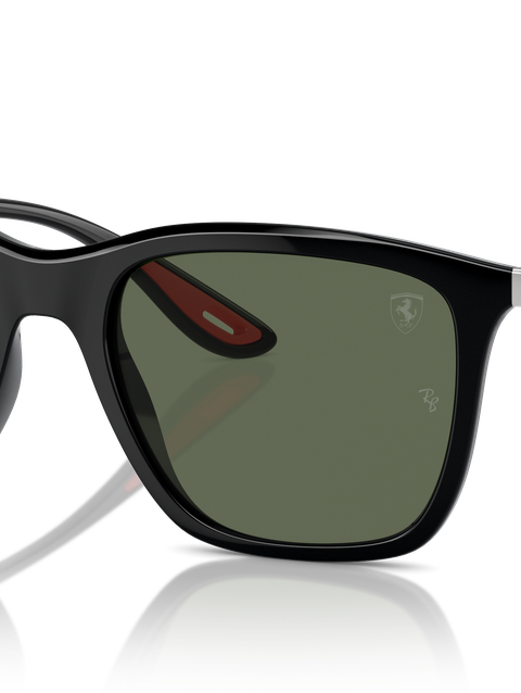 Ray-Ban Sunglasses Unisex Rb4433m Scuderia Ferrari Collection - Black Frame Green Lenses 54-20