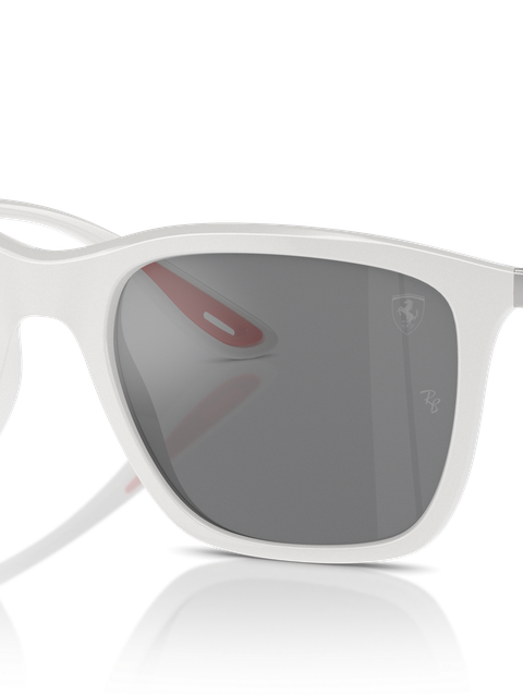 Ray-Ban Sunglasses Unisex Rb4433m Scuderia Ferrari Collection - White Frame Grey Lenses 54-20