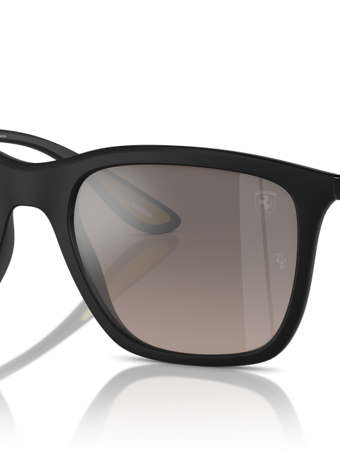 Ray-Ban Sunglasses Unisex Scuderia Ferrari Sainz Special Edition 2024 - Black Frame Silver Lenses 54-20 Polarized