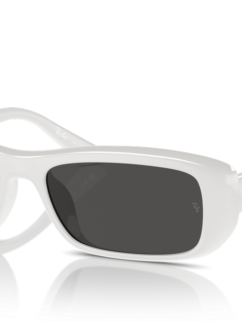 Ray-Ban Sunglasses Unisex Rb4436d Bio-based - White Frame Grey Lenses 55-16