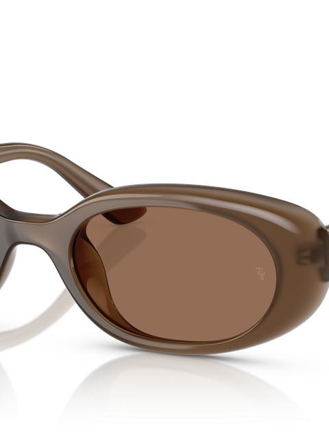 Ray-Ban Sunglasses Unisex Rb4441d Bio-based - Opal Brown Frame Brown Lenses 53-21