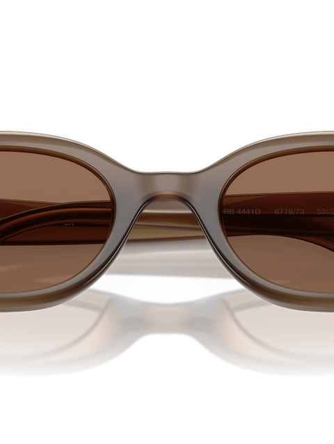 Ray-Ban Sunglasses Unisex Rb4441d Bio-based - Opal Brown Frame Brown Lenses 53-21