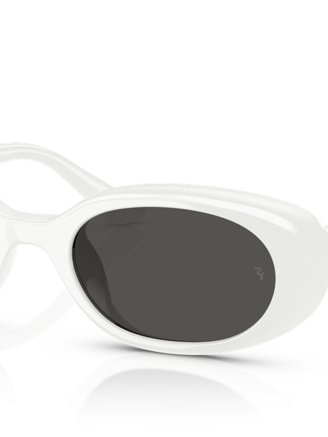 Ray-Ban Sunglasses Unisex Rb4441d Bio-based - White Frame Grey Lenses 53-21