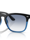 Ray-Ban Sunglasses Unisex Steve - Black On Transparent Blue Frame Blue Lenses 54-18