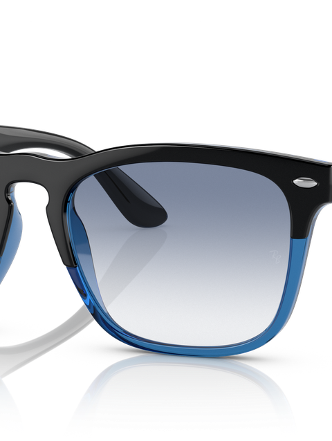 Ray-Ban Sunglasses Unisex Steve - Black On Transparent Blue Frame Blue Lenses 54-18