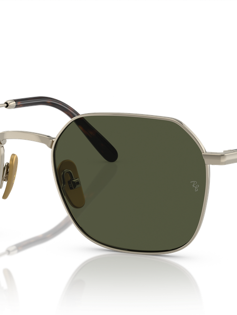 Ray-Ban Sunglasses Unisex Jim Titanium - Arista Gold Frame Green Lenses 53-20