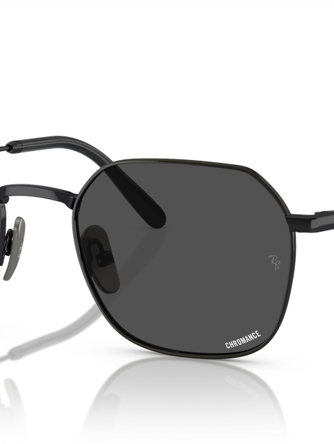 Ray-Ban Sunglasses Unisex Jim Titanium - Black Frame Grey Lenses 53-20 Polarized