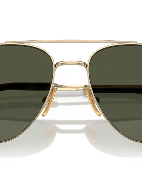 Ray-Ban Sunglasses Unisex William Titanium - Arista Gold Frame Green Lenses 59-17