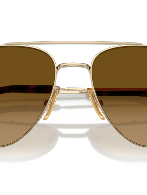 Ray-Ban Sunglasses Unisex William Titanium - Arista Gold Frame Brown Lenses 59-17 Polarized