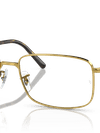 Ray-Ban Eyeglasses Unisex Rb3717 Optics Prescription - Gold Frame Clear Lenses 54-18 Polarized