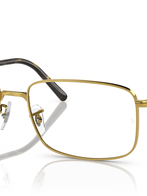 Ray-Ban Eyeglasses Unisex Rb3717 Optics Prescription - Gold Frame Clear Lenses 54-18 Polarized