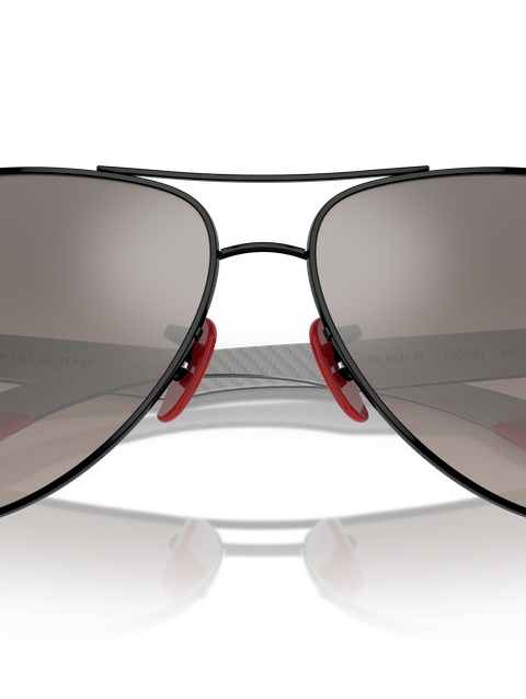 Ray-Ban Sunglasses Man Rb8331m Scuderia Ferrari Collection - Light Carbon Frame Grey Lenses 61-13 Polarized