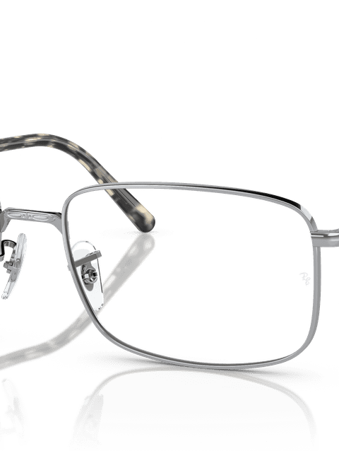 Ray-Ban Eyeglasses Unisex Rb3717 Optics Prescription - Silver Frame Clear Lenses 54-18 Polarized