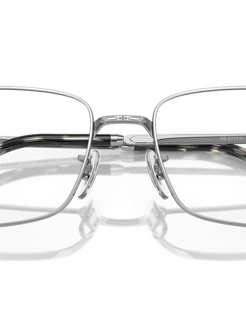 Ray-Ban Eyeglasses Unisex Rb3717 Optics Prescription - Silver Frame Clear Lenses 54-18 Polarized