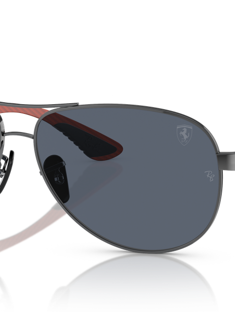 Ray-Ban Sunglasses Unisex Scuderia Ferrari Las Vegas Ltd | Rb8331m - Allutex Grey & Red Frame Grey Lenses 61-13