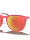 Ray-Ban Sunglasses Children Erika Kids - Fuxia Fluo Frame Red Lenses 50-15