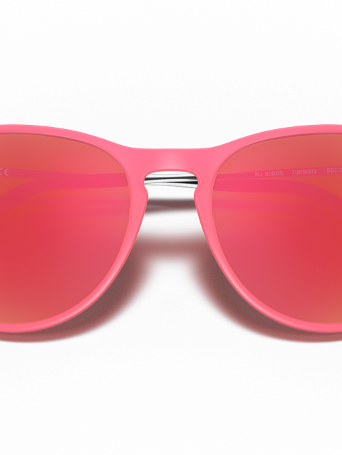 Ray-Ban Sunglasses Children Erika Kids - Fuxia Fluo Frame Red Lenses 50-15