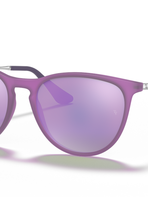 Ray-Ban Sunglasses Children Erika Kids - Violet Fluo Frame Grey Lenses 50-15