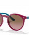 Ray-Ban Sunglasses Children Rb9064s Kids - Fuxia Fluo Frame Violet Lenses 44-19