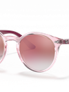 Ray-Ban Sunglasses Children Rb9064s Kids - Transparent Pink Frame Red Lenses 44-19