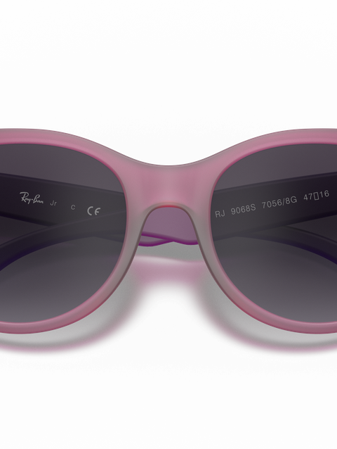 Ray-Ban Sunglasses Children Rb9068s Kids - Transparent Fuxia Frame Grey Lenses 47-16