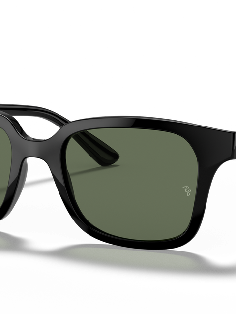 Ray-Ban Sunglasses Children Rb9071s Kids - Black Frame Green Lenses 48-18