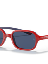 Ray-Ban Sunglasses Children Rb9074s Kids - Red On Rubber Blue Frame Blue Lenses 41-16