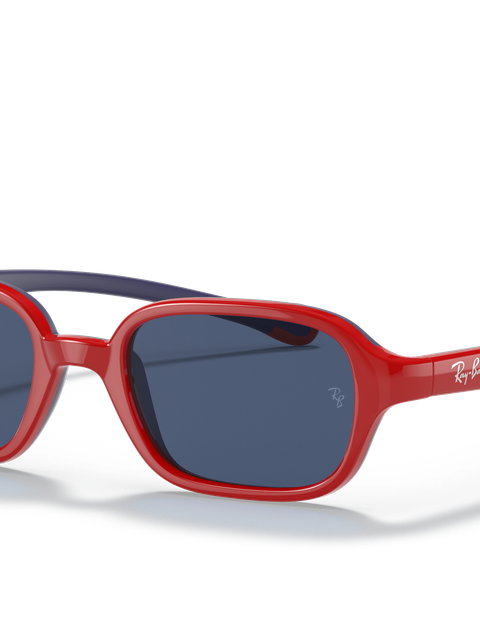 Ray-Ban Sunglasses Children Rb9074s Kids - Red On Rubber Blue Frame Blue Lenses 41-16