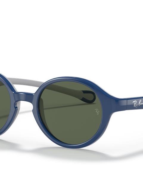 Ray-Ban Sunglasses Children Rb9075s Kids - Blue On Rubber Grey Frame Green Lenses 39-16