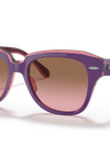 Ray-Ban Sunglasses Children State Street Kids - Violet On Transparent Pink Frame Pink Lenses 46-15