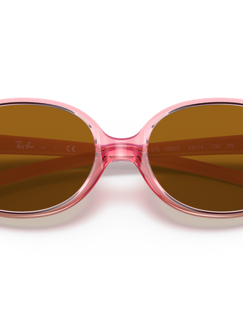 Ray-Ban Sunglasses Children Rb9187s Kids - Pink Frame Brown Lenses 39-14