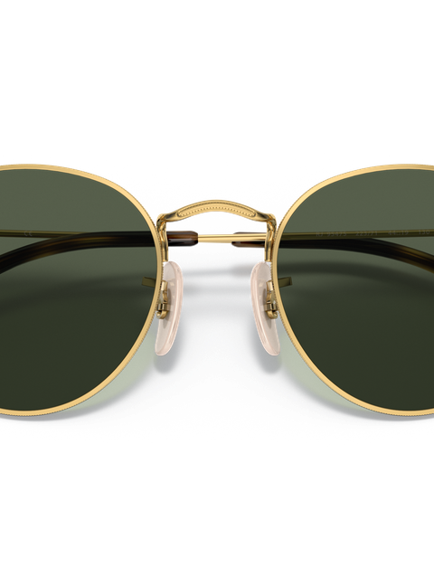 Ray-Ban Sunglasses Children Round Kids - Arista Gold Frame Green Lenses 44-19