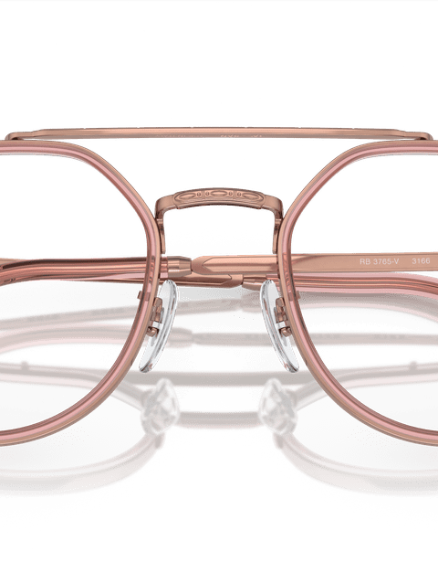 Ray-Ban Eyeglasses Unisex Rb3765v Optics Prescription - Copper Frame Demo Lens Lenses 49-22 Polarized