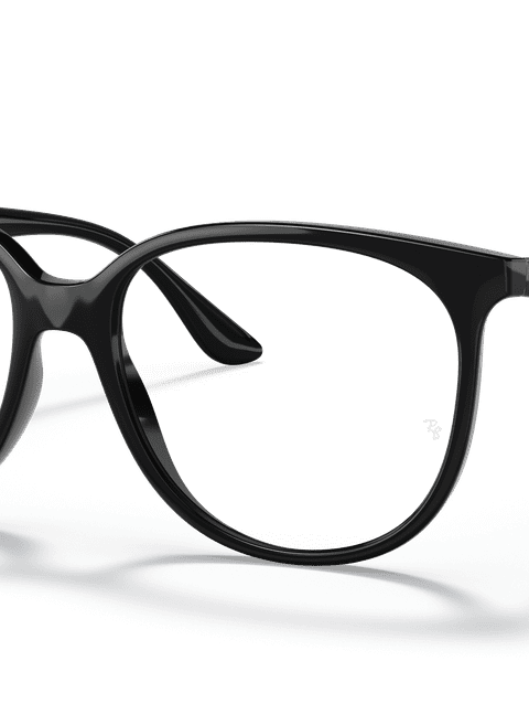 Ray-Ban Eyeglasses Woman Rb4378v Optics Prescription - Black Frame Clear Lenses 54-16 Polarized