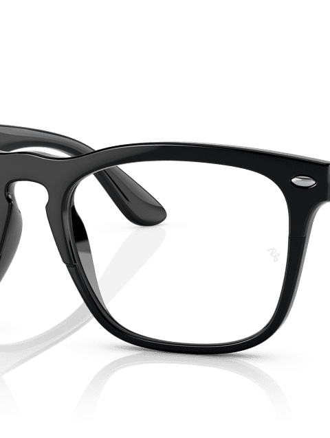 Ray-Ban Eyeglasses Unisex Steve Optics Prescription - Black Frame Clear Lenses 54-18 Polarized