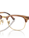 Clubmaster Optics Limited  Polished Transparent Brown On Gold